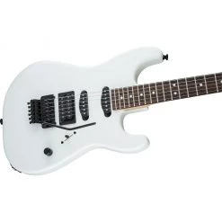Electric Guitars Charvel USA Select San Dimas Style 1 HSS FR Rosewood Fretboard - Snow Blind Satin