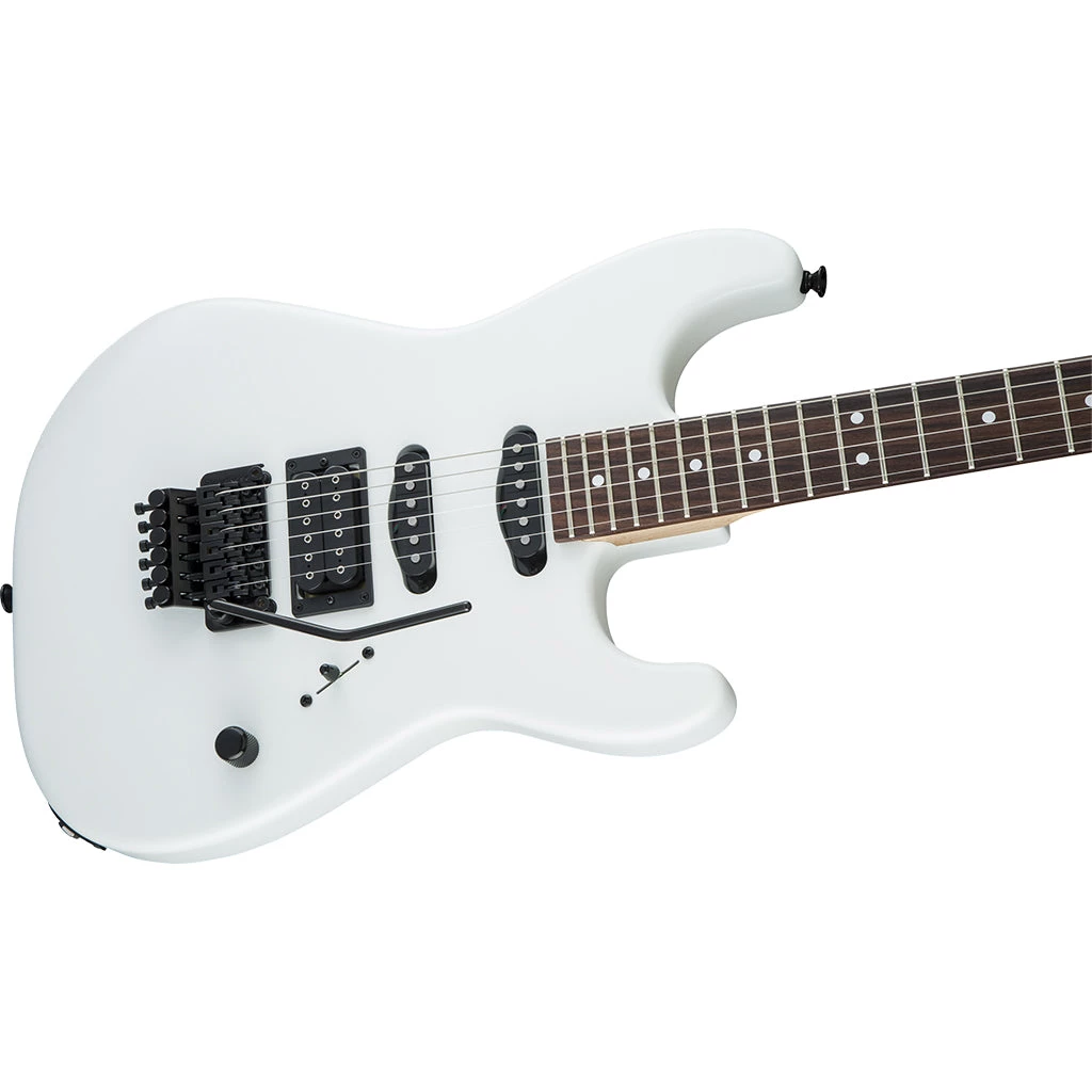 Electric Guitars Charvel USA Select San Dimas Style 1 HSS FR Rosewood Fretboard - Snow Blind Satin