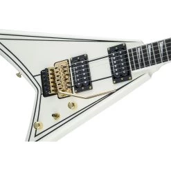Electric Guitars Jackson Pro Series Rhoads RR3 - Ivory With Black Pinstripes - Ebony