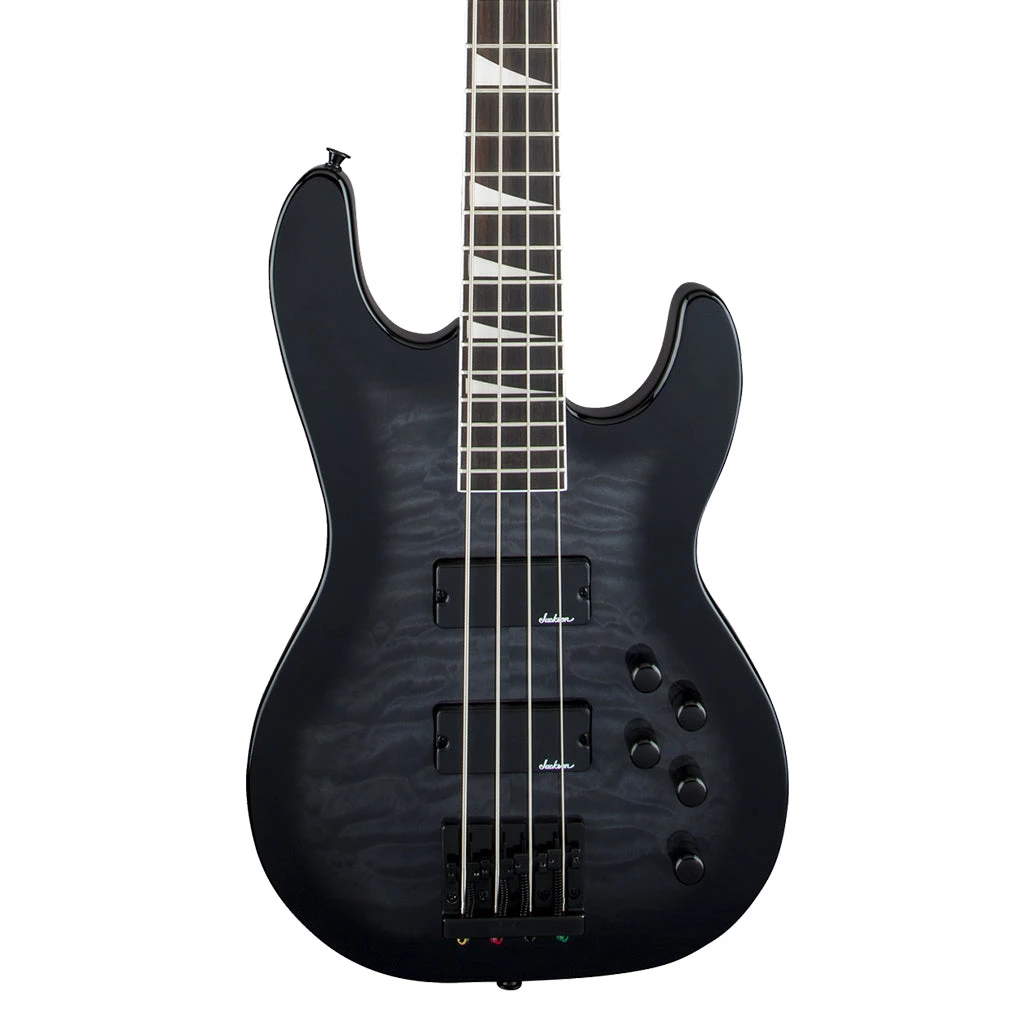 Jackson JS Series Concert™ Bass JS3Q, Amaranth Fingerboard, Transparent Black Burst Bass Guitars