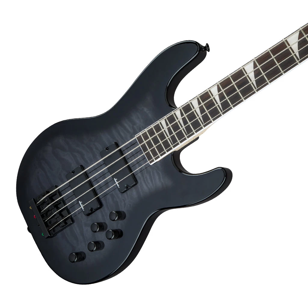 Jackson JS Series Concert™ Bass JS3Q, Amaranth Fingerboard, Transparent Black Burst Bass Guitars