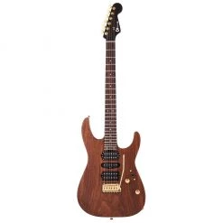Electric Guitars Charvel - MJ DK24 HSH 2PT E Mahogany With Figured Walnut - Streaky Ebony Fingerboard - Natural
