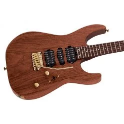 Electric Guitars Charvel - MJ DK24 HSH 2PT E Mahogany With Figured Walnut - Streaky Ebony Fingerboard - Natural