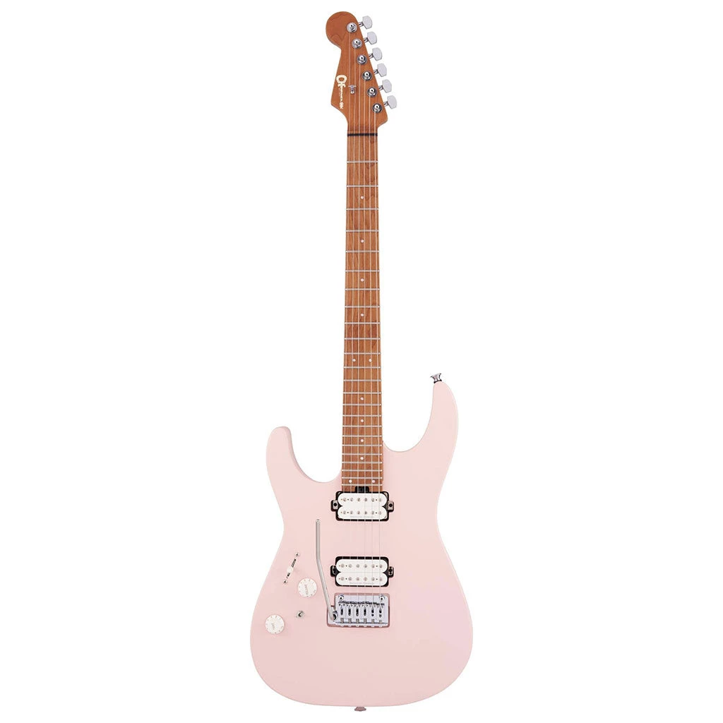Electric Guitars Charvel - Pro-Mod DK24 HH 2PT CM LH - Caramelized Fingerboard - Satin Shell Pink