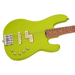 Bass Guitars Charvel Pro-Mod San Dimas® Bass PJ IV - Caramelized Maple Fingerboard - Lime Green Metallic