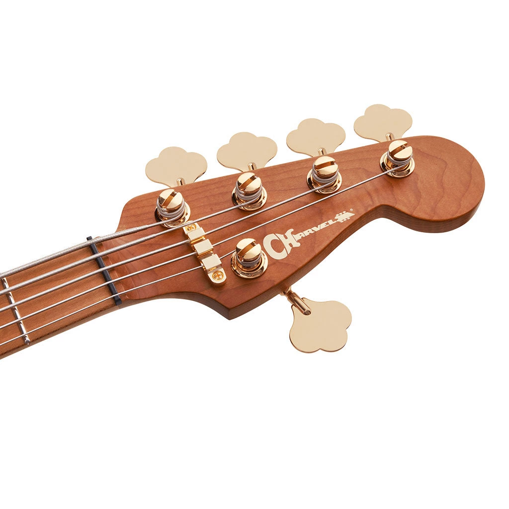 Bass Guitars Charvel - Pro-Mod San Dimas® Bass JJ V - Caramelized Maple Fingerboard - Candy Apple Red
