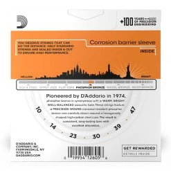 D'Addario - EJ15-3D - 3 Pack Phosphor Bronze Extra Light 10-47 - Acoustic Guitar Strings See All