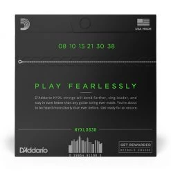 See All D'Addario - NYXL0838 - NYXL 08-38 Nickel Wound Electric Guitars Strings, Extra Super Light - Electric Guitar Strings