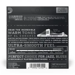 See All D'Addario - ECG24 - Chrome Jazz Light 11-50 Flat Wound - Electric Guitar Strings