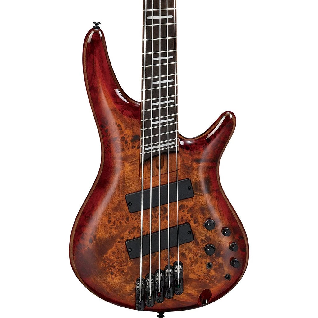Ibanez SRMS805 - 5 String Bass Guitar - Brown Topaz Burst Bass Guitars