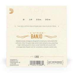 See All D'Addario - EJ63 - Nickel Banjo Tenor Strings - Banjo Strings