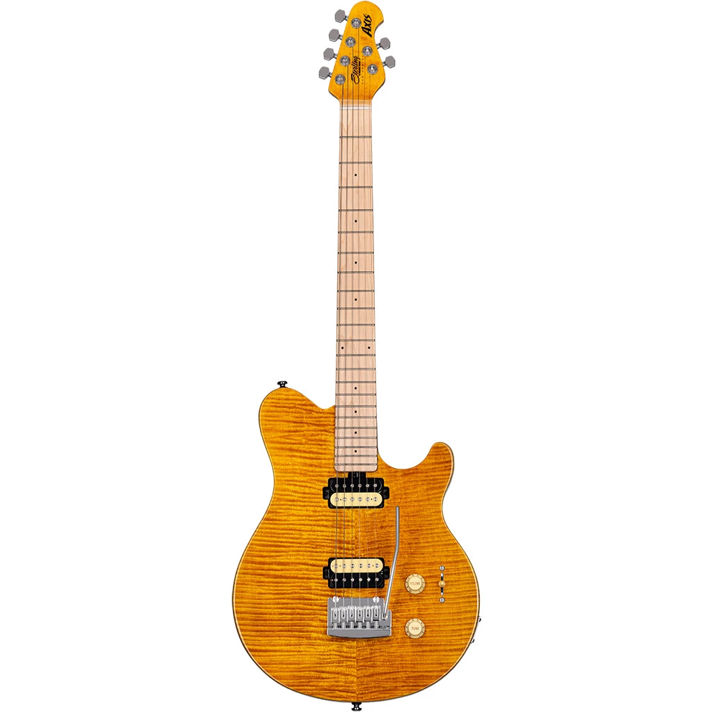 Sterling By Music Man Electric Guitars Sterling AX3FM -TGD-M1 Transparent Gold/Flame Maple Top