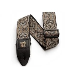 See All Ernie Ball E4163 Jacquard Strap - Gold & Black Paisley