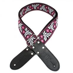 DSL JAC20-FLOWER-FUSCHIA 2" Strap Jacquard Weave - Flower Fuschia