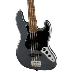 Bass Guitars Squier - Affinity Series™ Jazz Bass®, Laurel Fingerboard, Black Pickguard, Charcoal Frost Metallic