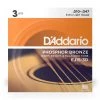 D'Addario - EJ15-3D - 3 Pack Phosphor Bronze Extra Light 10-47 - Acoustic Guitar Strings See All