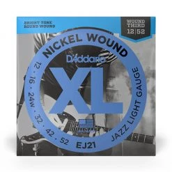 See All D'Addario - EJ21 - XL Jazz Lite Nickel Wound - Electric Guitar Strings