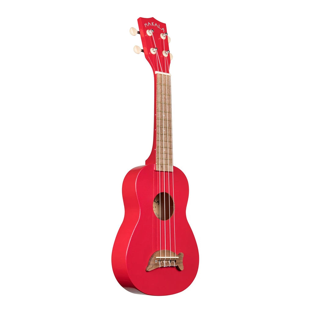 Makala Soprano Ukulele Dolphin Bridge - Red Ukuleles