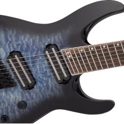 Jackson X Series Soloist Arch Top SLATX7Q MS In Transparent Blue Burst