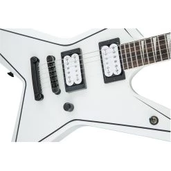 Electric Guitars Jackson - X Series Signature Gus G. Star - Rosewood Fingerboard - Satin White With Black Pinstripes