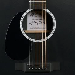 Martin DX Johnny Cash: X-Series Signature Edition Left Handed - Jett Black Acoustic Guitars