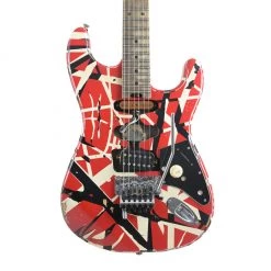 Electric Guitars EVH - B-Stock Striped Series Frankie - Maple Fingerboard - Red With Black Stripes Relic