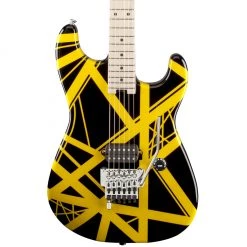 EVH Striped Series - Black With Yellow Stripes Electric Guitars