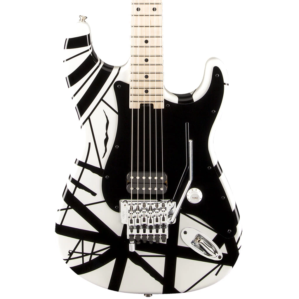 EVH Striped Series - White With Black Stripes Electric Guitars
