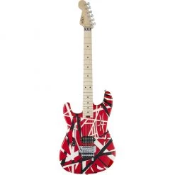 EVH Striped Series Left Handed - Red Black White Electric Guitars
