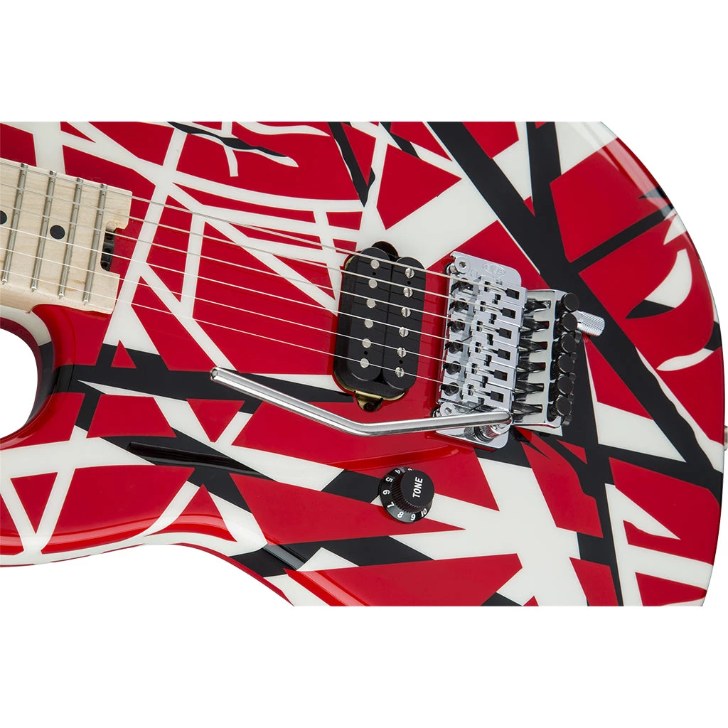 EVH Striped Series Left Handed - Red Black White Electric Guitars