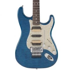 Fender Michiya Haruhata Stratocaster®, Rosewood Fingerboard, Caribbean Blue Transparent Electric Guitars