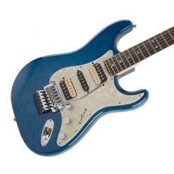 Fender Michiya Haruhata Stratocaster®, Rosewood Fingerboard, Caribbean Blue Transparent Electric Guitars