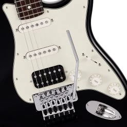 Fender - Made In Japan Limited Stratocaster® With Floyd Rose®, Rosewood Fingerboard, Black Electric Guitars