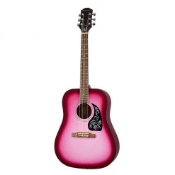 Acoustic Guitars Epiphone - Starling Square Shoulder Dreadnought Acoustic Guitar - Hot Pink Pearl