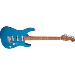 Electric Guitars Charvel - Pro-Mod DK22 SSS 2PT CM - Electric Blue - Caramelised Maple Fingerboard