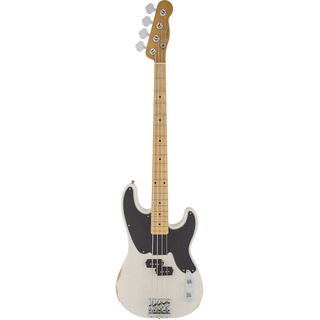 Fender Roadworn Mike Dirnt Precision Bass - White Blonde - Maple Fretboard Bass Guitars