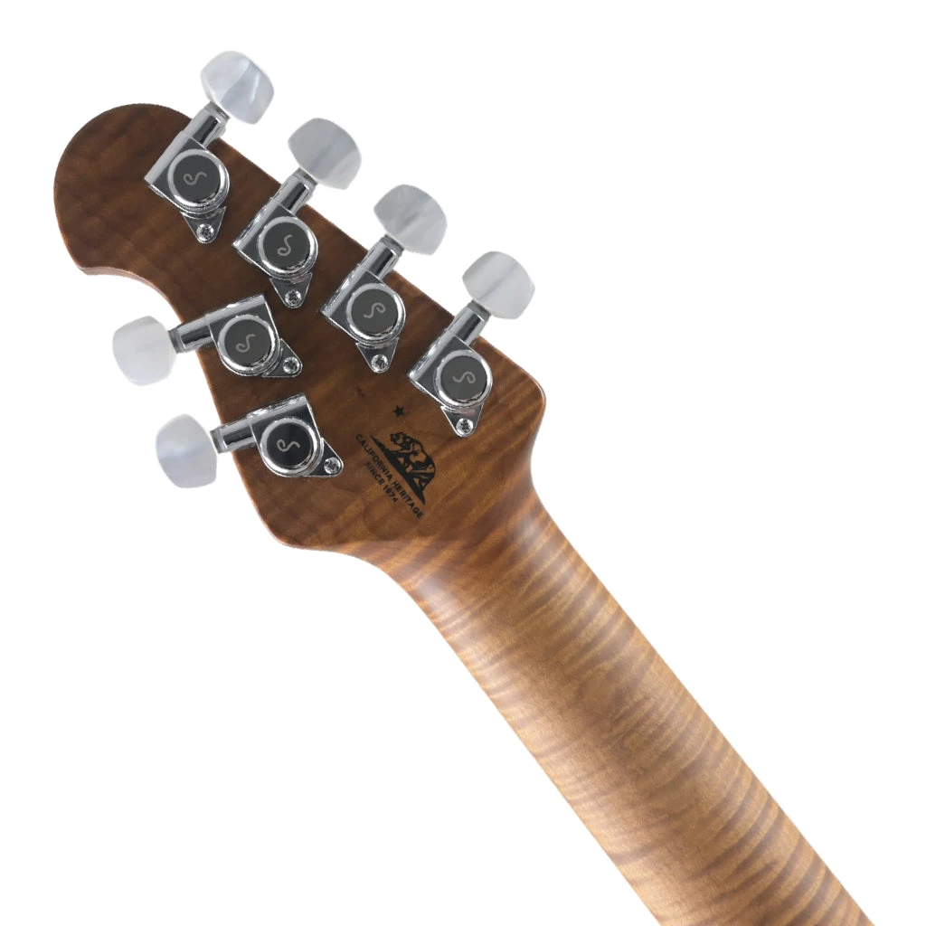 Ernie Ball Music Man JP15 - Tiger Eye Quilt Top - Figured Roasted Maple/Maple - No Pickguard