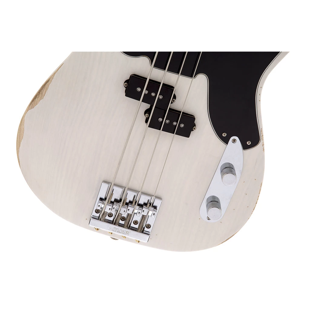 Fender Roadworn Mike Dirnt Precision Bass - White Blonde - Maple Fretboard Bass Guitars