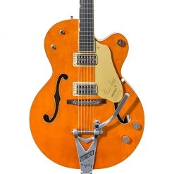 Electric Guitars Gretsch - G6120T-BSSMK Brian Setzer Signature Nashville Hollow Body - '59 "Smoke" With Bigsby - Smoke Orange - Ebony Fingerboard