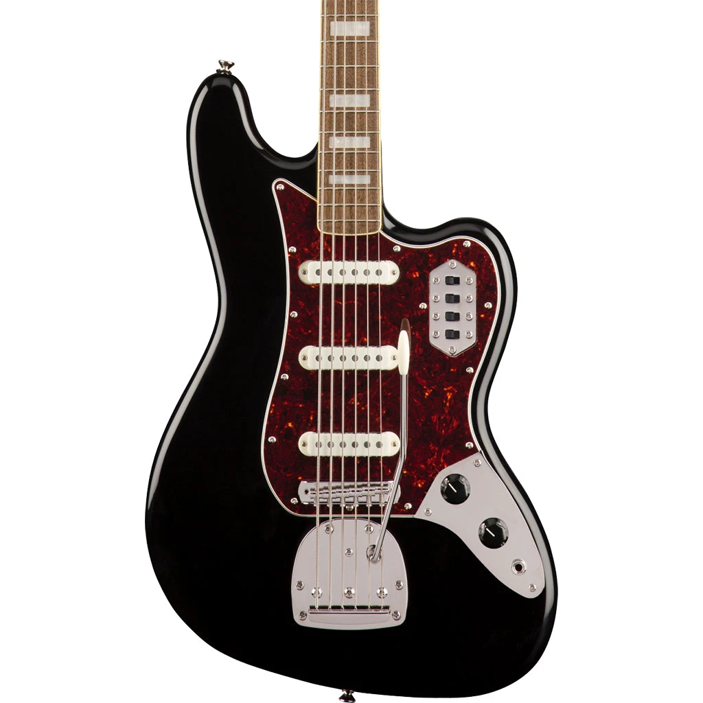 Squier Classic Vibe Bass VI - Black - Laurel Fretboard Bass Guitars