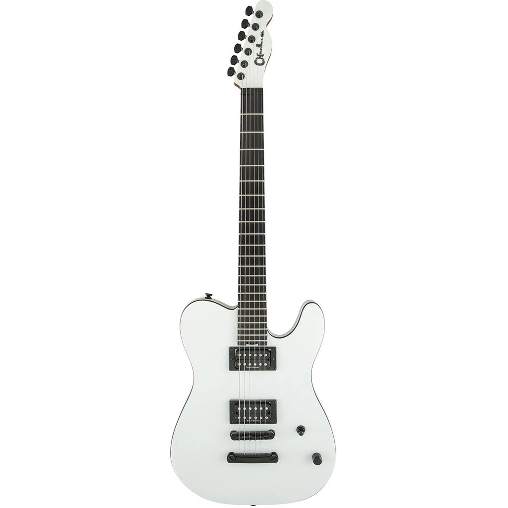 Electric Guitars Charvel Joe Duplantier Pro Mod San Dimas S2 - Satin White - Ebony Fingerboard
