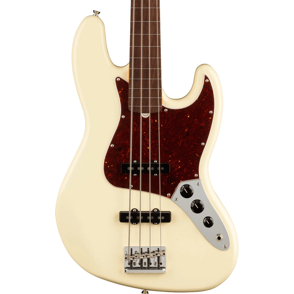 Fender - American Professional II Jazz Bass® Fretless - Rosewood Fingerboard - Olympic White Bass Guitars