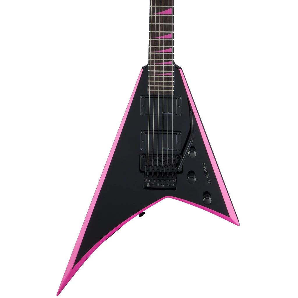 Jackson RRX24 Rhoads - Black With Pink Bevals Electric Guitars