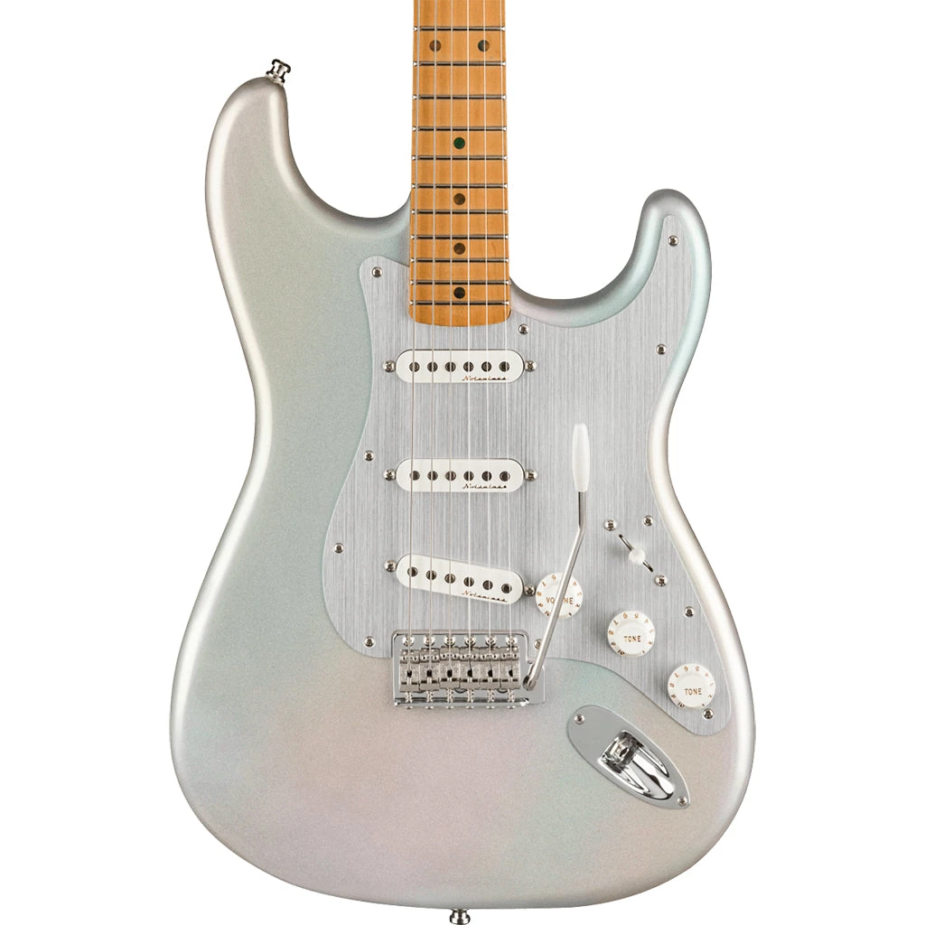 Fender - H.E.R. StratocasterĀ® Maple Fingerboard - Chrome Glow Electric Guitars