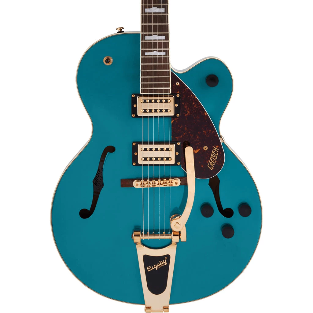 Gretsch - G2410TG Streamliner™ Hollow Body Single-Cut With Bigsby® And Gold Hardware - Laurel Fingerboard - Ocean Turquoise Electric Guitars