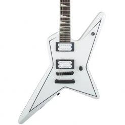 Electric Guitars Jackson - X Series Signature Gus G. Star - Rosewood Fingerboard - Satin White With Black Pinstripes