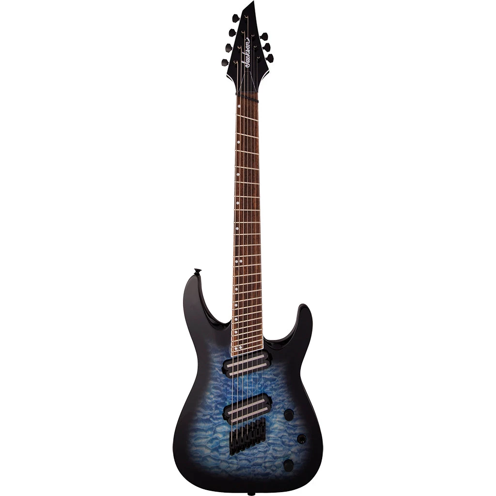 Jackson X Series Soloist Arch Top SLATX7Q MS In Transparent Blue Burst