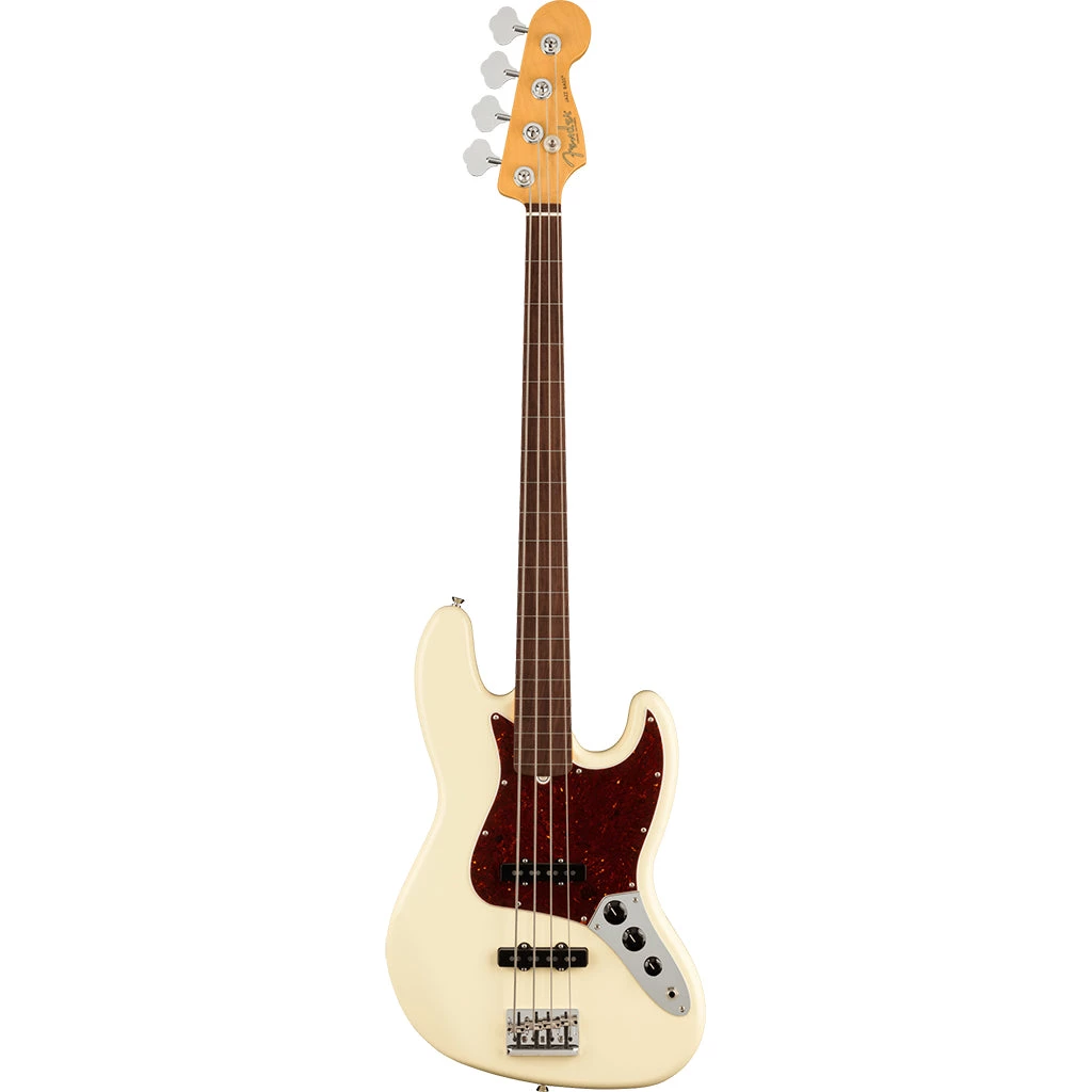Fender - American Professional II Jazz Bass® Fretless - Rosewood Fingerboard - Olympic White Bass Guitars
