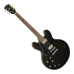 Electric Guitars Gibson - ES-335 Vintage Ebony Left Handed