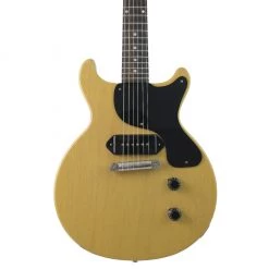 Electric Guitars Gibson Custom Shop - 1958 Les Paul Junior Double-Cut DC Re-issue VOS - TV Yellow